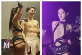 【网红女DJ现场大尺度热舞】真空乳沟 后摇 跪摇 性感死了