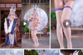 B站 Yiko湿润兔 咬一口兔娘 大尺度 情趣 内衣 丁字裤 骚舞 2v