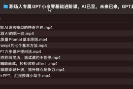 职场人专属ChatGPT小白零基础进阶班，AI已至，未来已来，ChatGPT超强入门