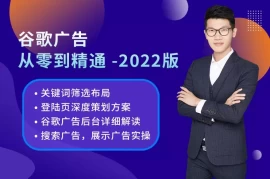 谷歌广告从零到精通，包含关键词筛选，登陆页深度策划，谷歌后台详细解读等